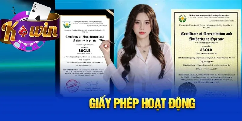 Có giấy phép trong tay chứng minh uy tín của cổng game